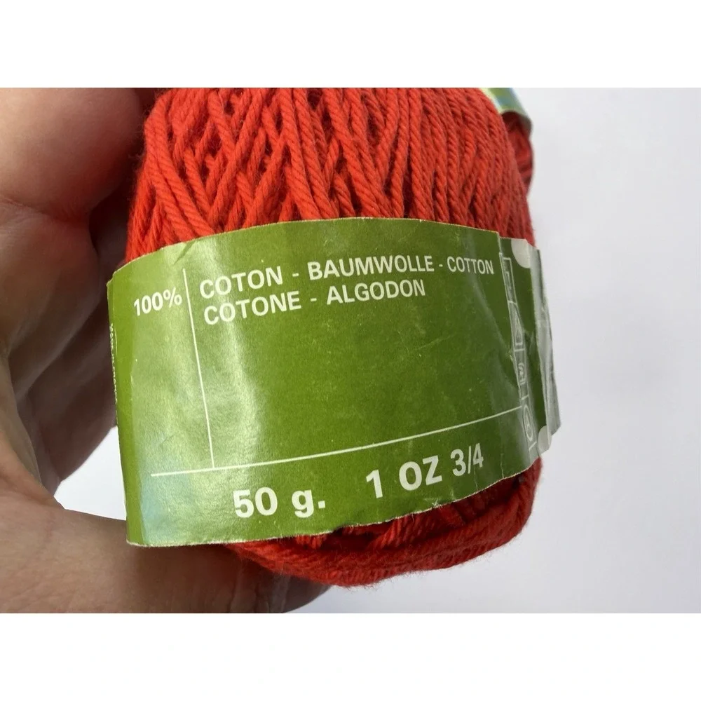 Phildar Detente Yarn France 100% Cotton 50 grams Each Red